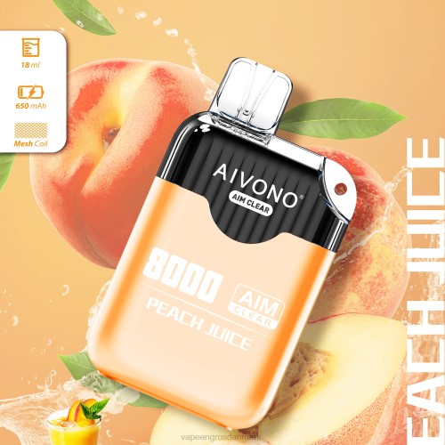 Vape Wholesale København - Aivono AIM CLEAR 8000 ferskenjuice 2646203