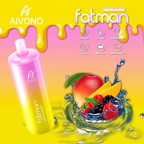 Vape Wholesale Helsingør - Aivono FATMAN 6800 blandet mango 264626