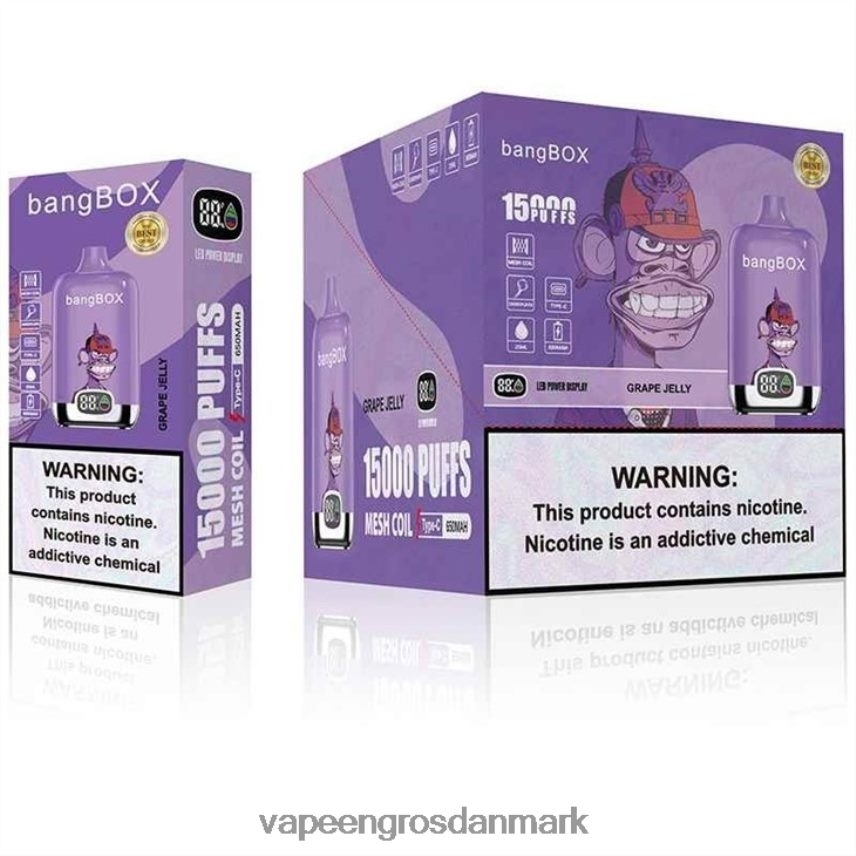 Vape Engros Danmark drue gelé RLD6X142 Bang Box 15.000