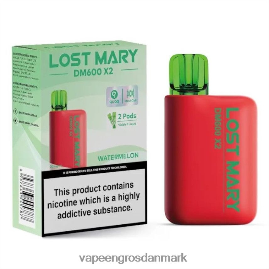 Vape Engros Danmark vandmelon RLD6X482 LOST MARY DM600 X2